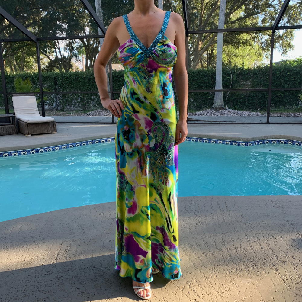 Speechless Multi-Colored Beaded Formal Dress